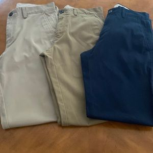 3 pairs of Haggar  life khakis